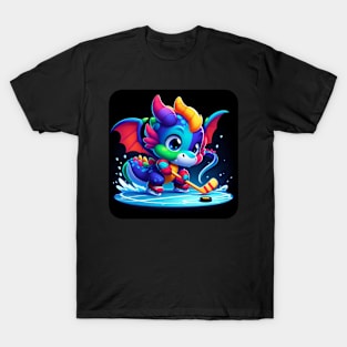 Rufie the Dragon - Ice Hockey #31 T-Shirt